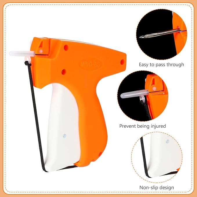 6 Sets Tagging Gun for Clothing Tag Attacher Gun for Standard Retail Price Quick Clothing Fixer with Needles and Barbs Fasteners for Store Warehouse Consignment