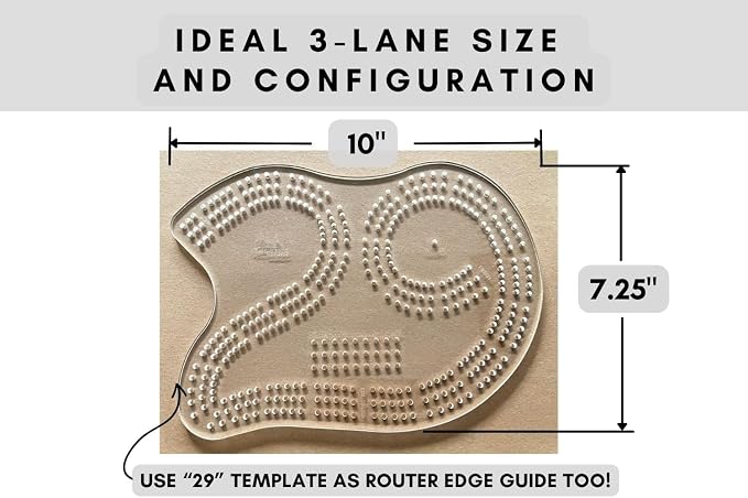 29 Design Cribbage Board Template 3-Track Heavy Duty Acrylic Jig with Drill Bits Router Guide Woodworking Project Kit Card Game DIY