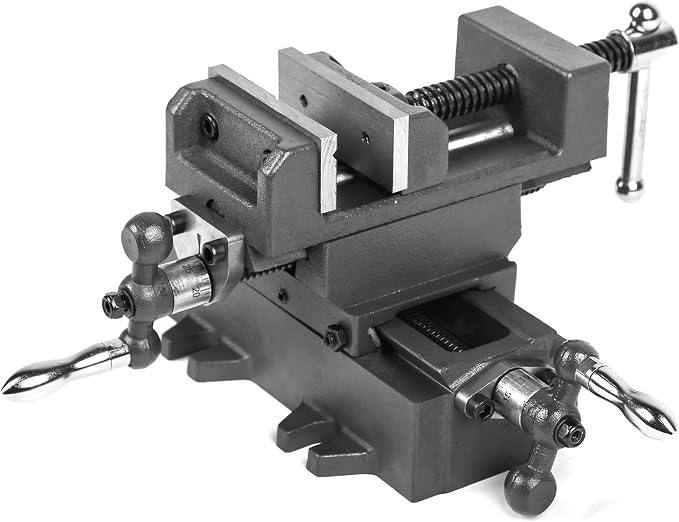 WEN 4212T 5-Amp 10-Inch Variable Speed Cast Iron Benchtop Drill Press Bundle with 3.25-Inch Cross Vise