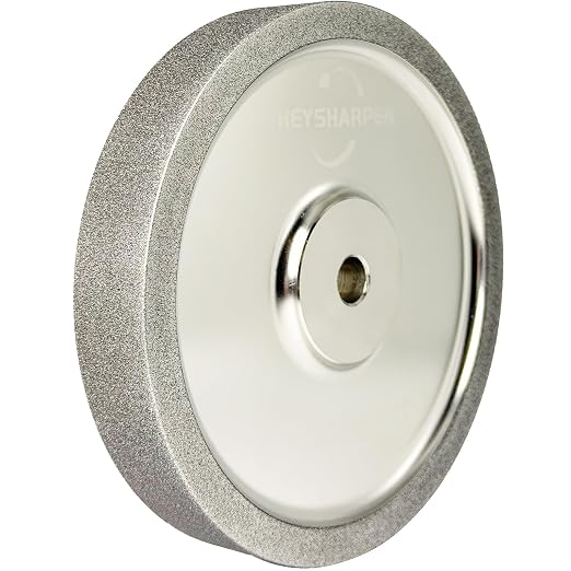 6" CBN Grinding Wheel 80 Grit for Bench Grinder, 1/2" Arbor, 1" Wide, Sharpening Wheel for HSS Tools, Lathe Chisels and Woodturning Tools