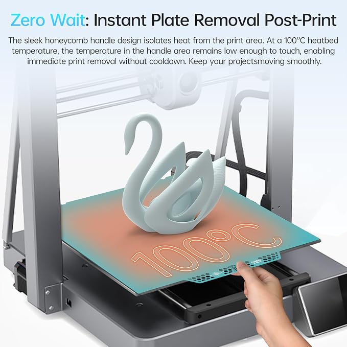 BIQU CryoGrip Pro Glacier 310x315mm Panda Build Plate for K1 MAX 3D Printer Double Sided Upgrade Fine Textured Spring Steel Plate Removable Surface Platform