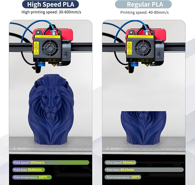 iSANMATE Matte Navy PLA Filament 1.75mm 1kg - High Speed 3D Printer Filament for 30-600mm/s Printing, Rapid Matte PLA with ±0.02mm Accuracy,1kg Spool (2.2lbs)