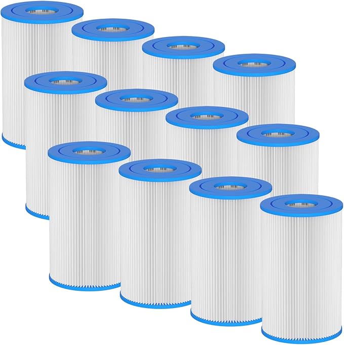 Cold Plunge Filter 20 Micron 5" x 2.5" Water Filter Replacement Cartridge Compatible with Any Cold Plunge System Ice Pod Ice Bath Filter (12-Pack)