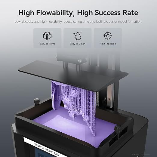 ANYCUBIC ABS-Like Resin Pro 2, Upgraded 8K 3D Printer Resin with Enhanced Strength and Toughness, High Precision, Low Odor, Wide Compatibility for All LCD Resin 3D Printers (Purple, 1kg)
