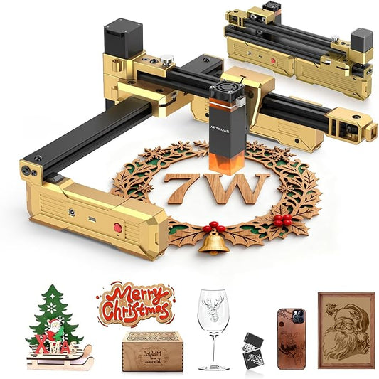 Laser Engraver Portable Laser Cutter Foldable Laser Engraving Machine for Small Business 200x150mm Working Area for Wood Leather Acrylic Coated Metal–DIY & Crafting T1-7000mW
