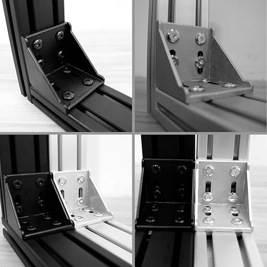 4080 Corner Bracket Connector Set for 4080 8080 Aluminum Extrusion Accessories 4Set(Silver ZL)