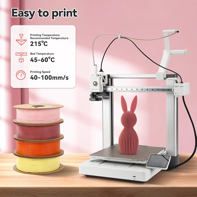 3DHoJor Matte PLA Filament 1.75mm, Upgrade 1kg Cardboard Spool PLA Filament 1.75 PLA 3D Printing Filament, Print with Most 3D Printers Using 3D Filament-Morandi Purple