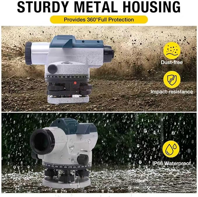 32x Automatic Transit Level AL32 Power Automatic Optical Level Auto Level | Self-Leveling Tool for Builders & Contractors | Excellent Accuracy | Water-resistant Measuring Instruments