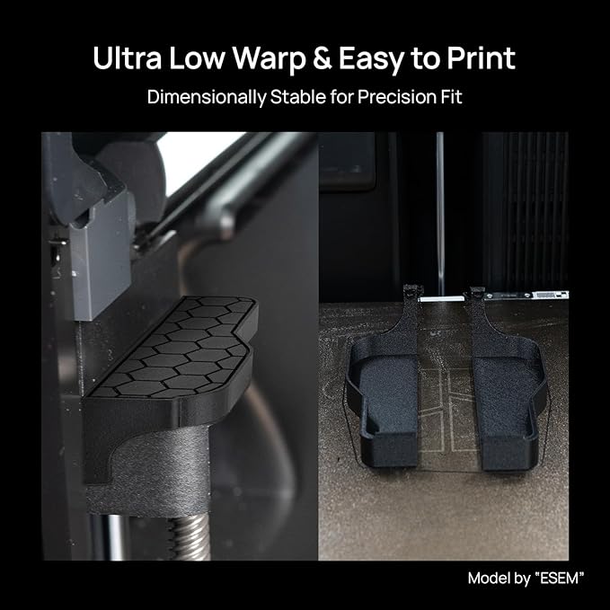 Siraya Tech Fibreheart TPU-GF 3D Printer Filament, Glass Fiber Reinforced TPU, Ultra Low Warp & Easy to Print, High Impact Resistant, Vibration Damping, Tough 64D Engineering Material (Black, 1kg)