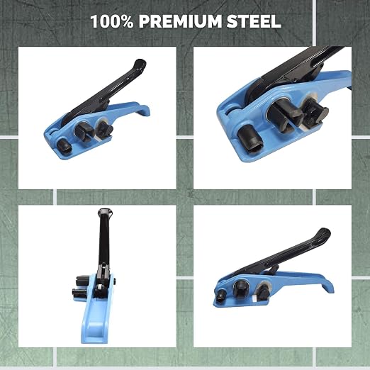 PET Strapping Tensioner Tool P-330 (with Cutter) for 5/8" Width PET & Polypropylene (PP) Strapping - Strong Strapping Tool - Durable PET Banding Tool - Manual Regular Duty Strapping by IDL Packaging