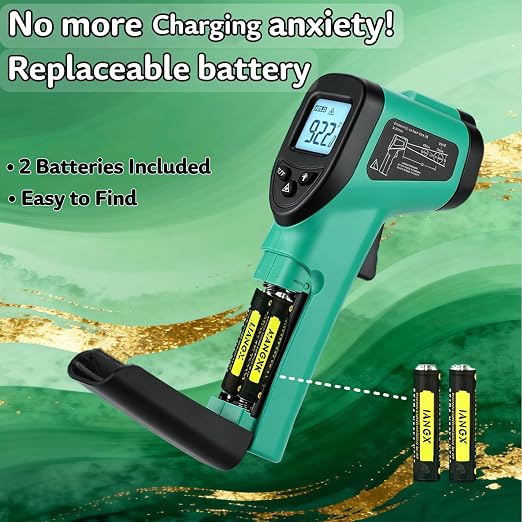 Infrared Thermometer Gun,-58℉~1022℉| Digital Laser Temperature Gun for Pizza Oven, Grill, Kitchen, Home Repairs and Multi-use IR Gun with Carrying Storage Case (NOT for Human)