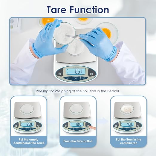 CGOLDENWALL High Precision Lab Digital Scale Analytical Electronic Balance Laboratory Lab Precision Scale Jewelry Scales Kitchen Precision Weighing Electronic Scales 0.01g Calibrated (5000g, 0.01g)