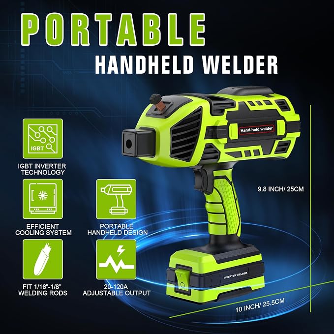 TRQWH Auto Darkening Welding Helmet & Portable Welder Machine 110V ARC Handheld Welder