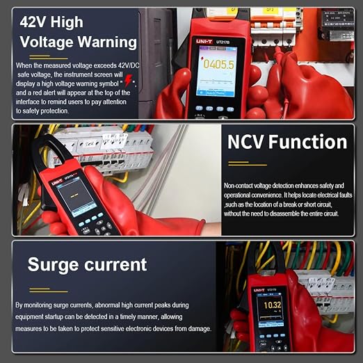 UNI-T UT217A Oscilloscope clamp multimeter,1000VAC/DC Voltage Tester,5MS/s Sampling Rate,1MHz Bandwidth,20000 Counts TRMS current clamp, Resistance,Capacitance,Continuity Test,NCV,Diode Test, MF meter
