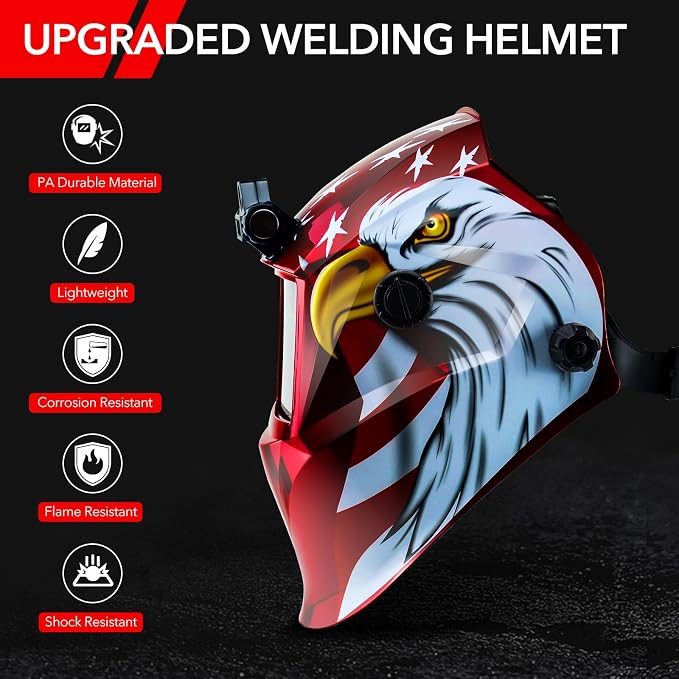 TRQWH Auto Darkening Welding Helmet & Welding Tools Backpack