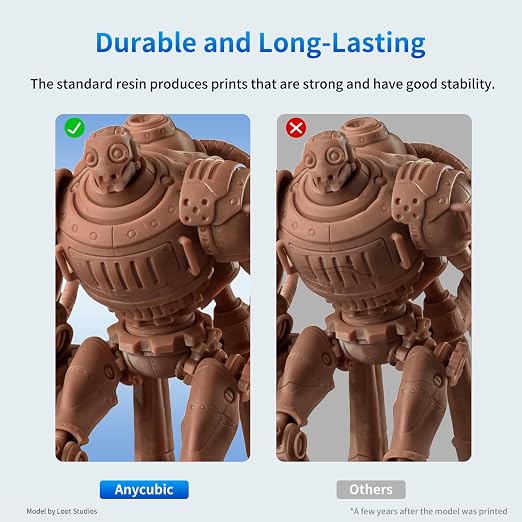 ANYCUBIC Upgraded 8K 3D Printer Resin, 3D Printing Resin with High Precision and Quick Curing & Excellent Fluidity for LCD 4K/6K/8K/12K/16K 3D Printing (Crimson Clay, 1kg)