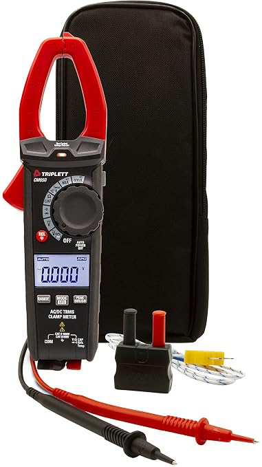 Triplett CM650 True RMS 6000 Count 600A AC/DC Clamp Meter with Inrush
