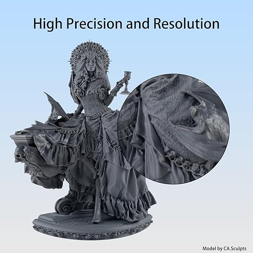 Siraya Tech Fast ABS-Like 3D Printer Resin 405nm UV-Curing 8K Resin Easy to Print Non-Brittle High Precision Standard Photopolymer Resin 3D Print Liquid for LCD DLP 3D Printing(Metal Grey, 2kg)