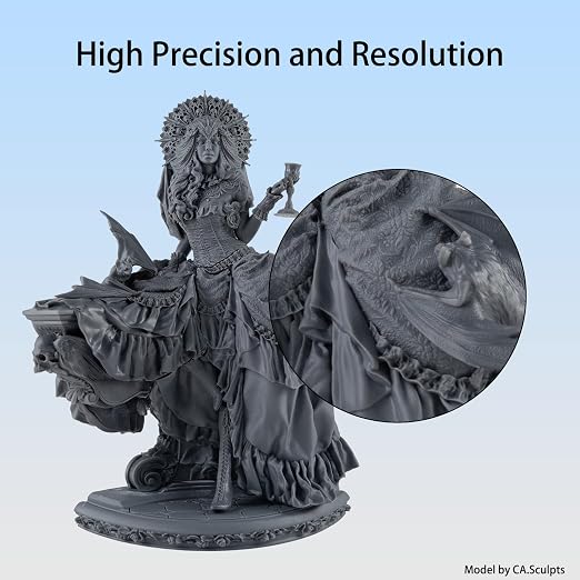 Siraya Tech Fast ABS-Like 3D Printer Resin 405nm UV-Curing 8K Resin Easy to Print Non-Brittle High Precision Standard Photopolymer Resin 3D Print Liquid for LCD DLP 3D Printing(Metal Grey, 1kg)