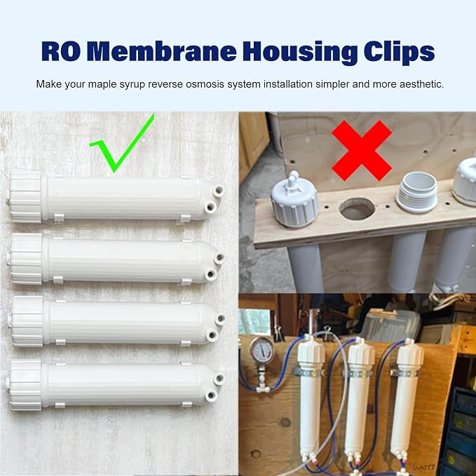 100 GPD RO Membrane with Reverse Osmosis Membrane Housing Set, Reverse Osmosis Filter Replacement Kit, RO Membrane Housing Set for DIY RO Water System & Maple Syrup Reverse Osmosis System