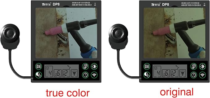 Antra Digital Auto Shade Darkening Welding Helmet DP8-G - True Color TOP Optical Class 1/1/1/1, Wide Shade Range 4/5-14 w Shade Lock, Low TIG Rating 2A - Precision Protection for Welding Excellence