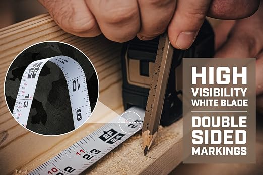 Spec Ops Tools Tape Measure for Measuring & Layout, 1 1/8" Double-Sided Blade and Military-Grade Composite Case, 16 Foot + 25 Foot (2)