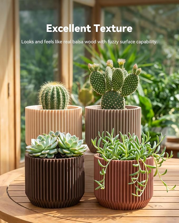 SUNLU Wood PLA Filament 1.75mm, Real Wood Fiber 3D Printer Filament, Natural Wood Texture & Scent, Clog-Free, Dimensional Accuracy +/- 0.02mm, 1kg Spool (2.2lbs), Fit Bambu Lab Printer