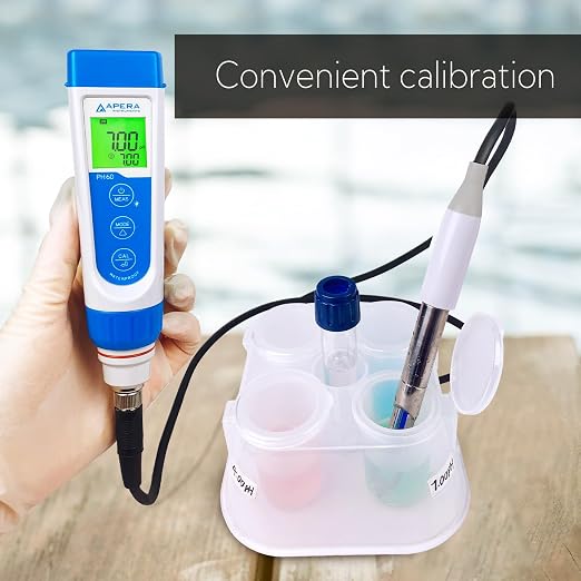 Apera Instruments PH60-MT Handheld pH Meter Tester Kit with LabSen 765 pH/Temp. Blade Spear Electrode for Lab-Grade pH Measurement in Meats and Solid Food Samples