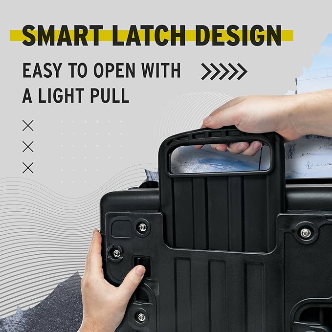 Koah 22x14x9 Weatherproof Wheeled Hard Case with Custom Foam | Watertight, Dust- and Crushproof Shell 22x14x9, Customizable Foam, Retractable Handle, Trolley Wheels, 1-Yr Warranty