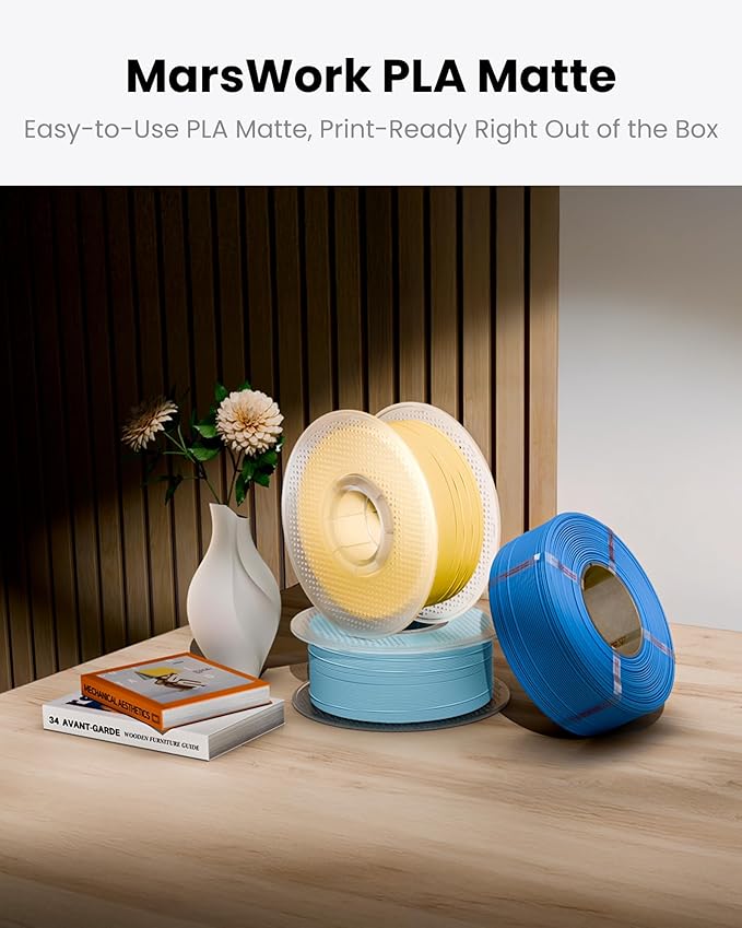 Matte PLA Refill Filament 1kg (2.2lbs) for Reusable Spools, 1.75mm Spool-Less 3D Printing Filament, Compatible with Bambu Lab 3D Printers - Apple Green