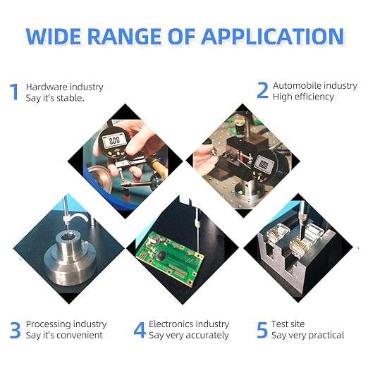 Precision Digital Dial Gauge,Dlectrical Digital Indicator Graduation of 0.01mm Metric and Imperial Measure Tool Electronic Dial Gauge with A Range of 50.8mm/2 in,for CNC Machine,Carpentry Measurement