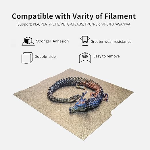 Upgraded 2 Packs 355x346.5mm PEI Sheet H2D Build Plate Double Sided Textured Print Bed Flexible Spring Steel Platform Board for Bambu Lab H2D Combo/H2D Laser Full Combo/AM2 Pro 3D Printer