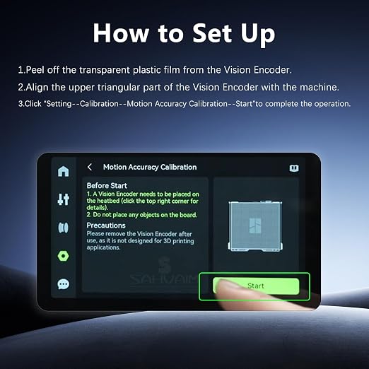 Vision Encoder Plate for Bambu Lab H2S/H2D/H2C 3D Printer,Sub-50µm Motion Accuracy,Injection-Mold-Level Dimensional Precision,Calibration Before Printing Detailed Miniatures or Large Engineering Parts