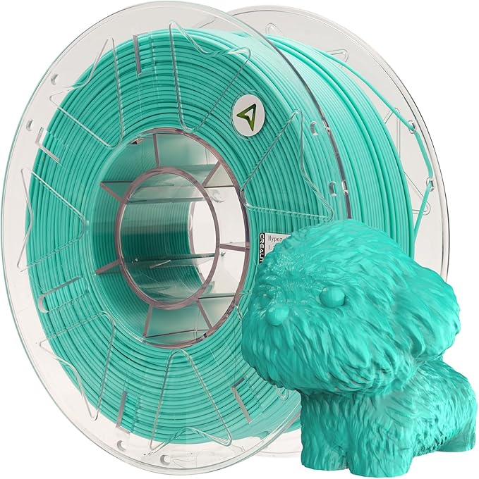 Creality Hyper PLA Filament 1.75mm, RFID 3D Printer Filament for High-Speed Printing up to 600mm/s, ±0.03mm Accuracy, 1KG/Spool (2.2lbs), 3D Printing Filament for Most 3D Printers (Light Turquoise)