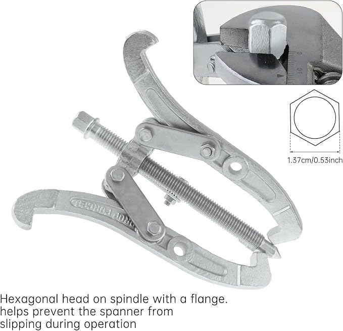 ChgImposs 6 Inch 3-Jaw Gear Puller, 2 Jaw 3 Jaw Puller for Pulley Gears Bearings and Flywheels, Heavy Duty Pulley Puller with Reversible Jaws, High Carbon Steel Removal Tool Bearing Puller Tool