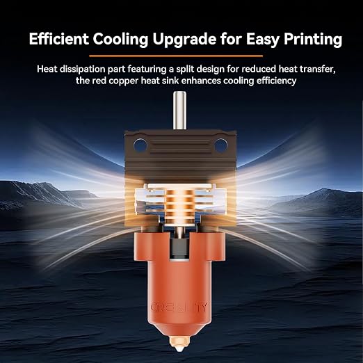 Official Creality K1/K1 Max/K1C Hotend Upgrades Kit, Unicorn K1 Series Ceramic Heating Block, 3D Printers Hotend Integrated Quick-Swap Nozzle, 300°C High Temperature, 600mm/s (Terminal Without Buckle)