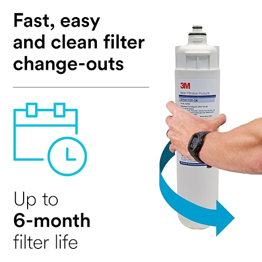 3M 9000H Series Retrofit Filter Cartridge CFS9112H-SK, 5629901, Standard Length, 1 um NOM, 2.0 gpm, 21000 gal