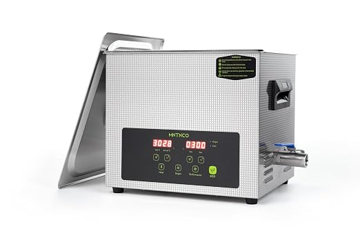 Commercial Ultrasonic Cleaner, ECO Mode, Heating, Degas Mode, ECO Energy-Saving Ultrasonic Cleaning Machine Excellent for Labs,Carburetor,Jewelry,Dentures,Automotive & Industrial Parts. (10L)