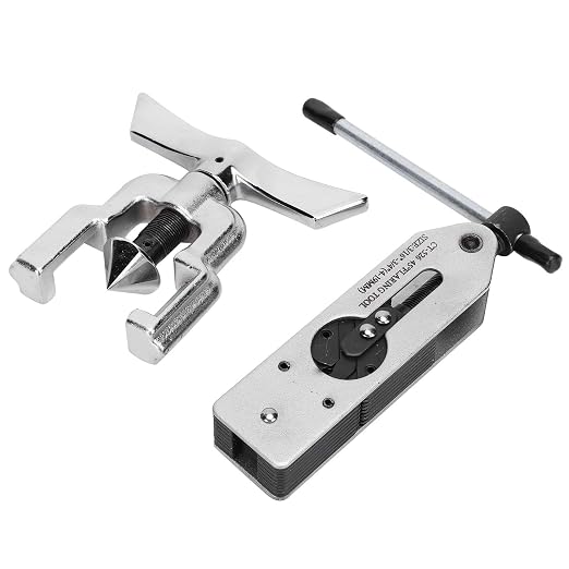 Flaring Tool Set Kit,45 Degree Angle Copper Tube Cone Pipe Flaring Tool Kit,Suitable for All 0.2 to 0.7Inch(4 to 19mm) Copper,Aluminum,Thin Wall Stainless Steel Tube