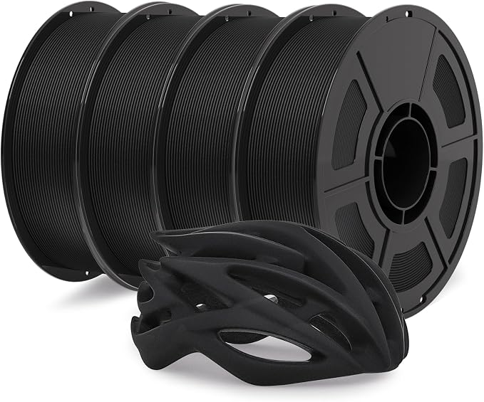 IEMAI Carbon Fiber PETG Filament 1.75mm Bundle 4KG, Matte Black PETG-CF 3D Printer Filament with Dimensional Stability & Low Warpage, High Stiffness, Heat Resistant, Easy Print