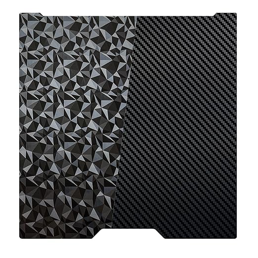 355x346mm H2D Build Plate for Bambu Lab H2D/H2S,Double Sided PEO PET Flexible Removable Spring Steel Heated Printing Bed Platform,Removable Heated Bed for H2D Combo/H2S(Carbon Fiber+Diamond)