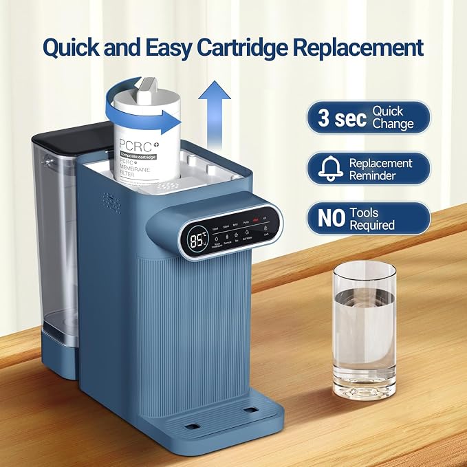 PUREPLUS PCRC filter, Replacement for PP-WFC-DA-BLUE Countertop Reverse Osmosis System, 1PACK