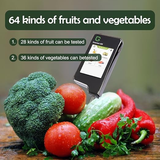 ECO6 Black Nitrate Tester for Fish Fruit Vegetable Meat,TDS Water Tester Radiation Meter Geiger Counter Food Detector for Home Health