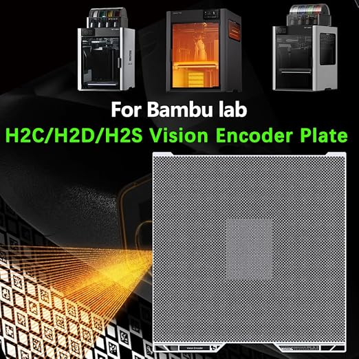 for Bambu lab H2D H2S H2C Vision Encoder Bambu Lab H2C Build Plate 3D Printer 50μm Motion Accuracy Advanced Calibration Tool H2d Plate Bambu 3D Printer Acessories