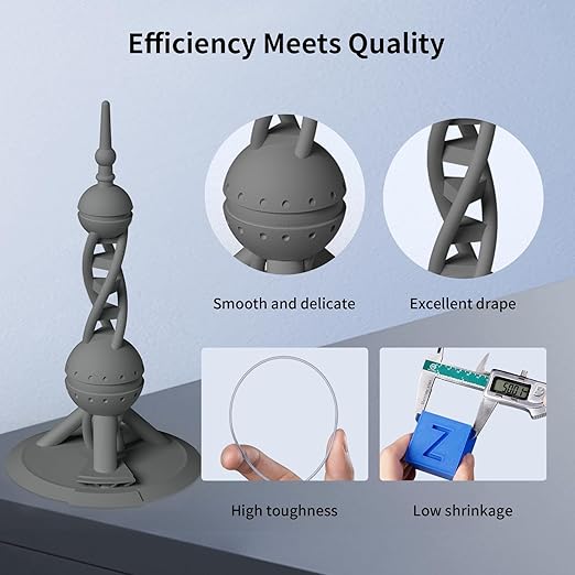 ANYCUBIC High Speed 3D Printer Filament 1.75mm Bundle, Rapid PLA Filament with High Prints Quality, Dimensional Accuracy +/- 0.02mm, Print with Most FDM 3D Printers, 1KG Spool, 2KG Gray+Gray