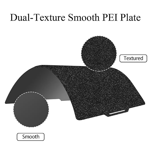 HzdaDeve I7 Build Plate for Creality SPARKX i7 Dual-Textured and Smooth PEI Plate Sheet 267x301MM Heated Bed Spring Steel Flexible Platform Black Board for 3D Printer Accessories (Black)