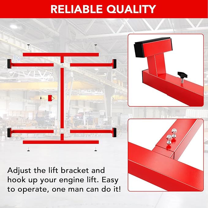 Adjustable Universal Truck Bed Lifter Box Lift for Lift Pickup Beds Powder Coated Heavy Duty Steel Lift for Pickups Trucks, 800 LBS Capacity, Red