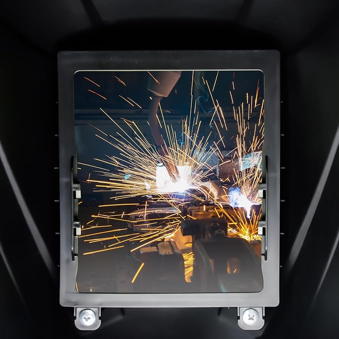 TRQWH Laser Welding Helmet OD8+ 190nm-450nm&900nm-1100nm Large Viewing Laser Safety Helmet Protective Mask Eye Protection for Laser Welding/Laser Cutting/Laser Cleaning/Laser Marking