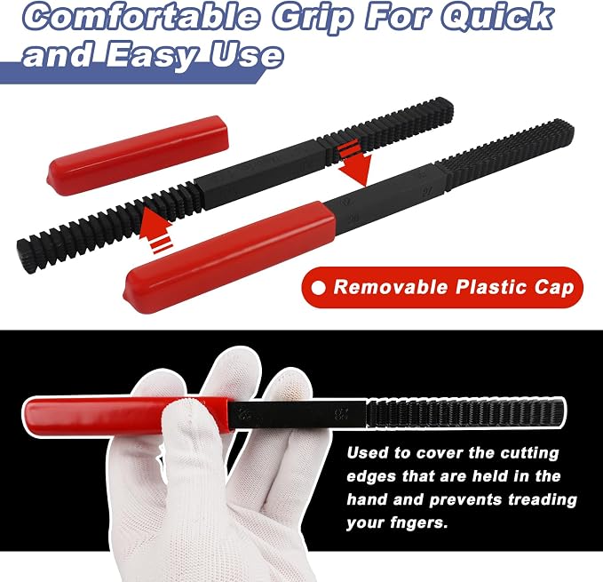 3Pcs Thread File Set, Thread Restoring Chaser Files Metric and SAE | Thread Restorer File Set High Carbon Steel Thread Repair Tool for Thread Repair File Set, Thread Cleaner Tool