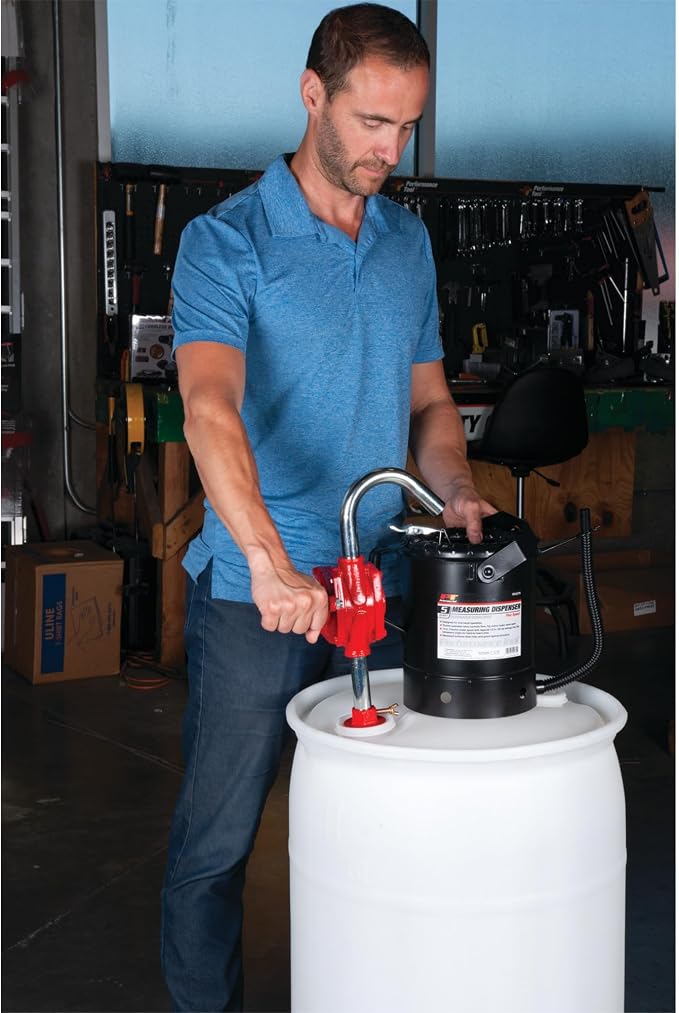 Performance Tool W54270 Rotary Barrel Pump, Pumps Light to Medium Viscosity Oils, 3 Piece Suction Pipe, 30-55 Gallon Barrels, Bung Adapter